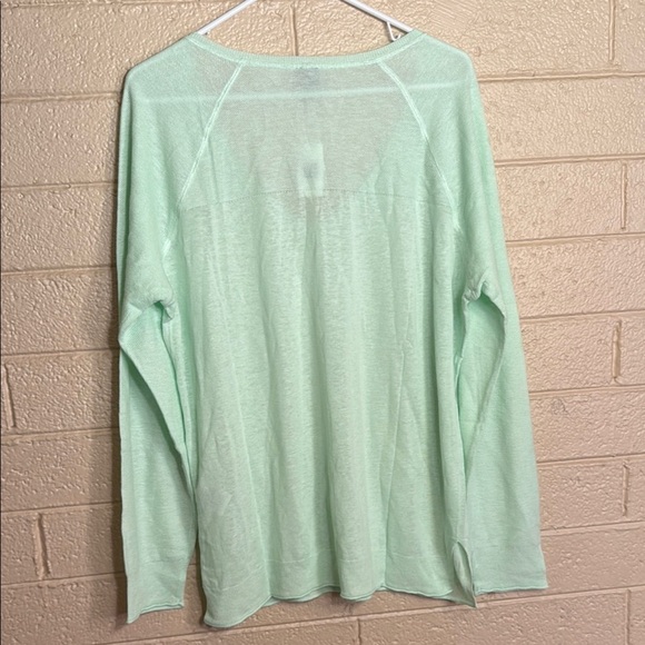 Mint Green V-Neck Sweater - Picture 3 of 6
